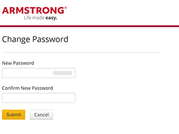 enter and confirm new password